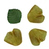 Pétales en Tissu Doré avec Feuilles