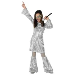 Robe de Disco pour fille - Argent - Taille au Choix