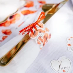 10 Ronds de serviette - Collection Poppy Love