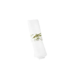 10 Ronds de serviette - Collection Botanique Vert et Or