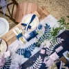 20 Ronds de serviette en papier - Papillon - Bleu Marine