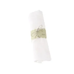 10 ronds de serviette en papier - 16 x 4 cm - Collection Jolis Brins - Vert Sauge et Or