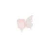 20 Ronds de Serviettes en papier - Papillon - Rose Poudre