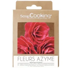 3 roses royales en azyme pour pâtisseries - Couleur au choix
