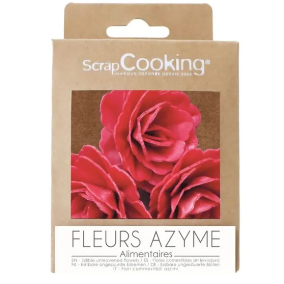 3 roses royales en azyme pour pâtisseries - Couleur au choix