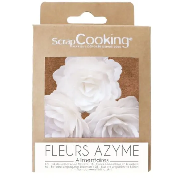 3 roses royales en azyme pour pâtisseries - Couleur au choix