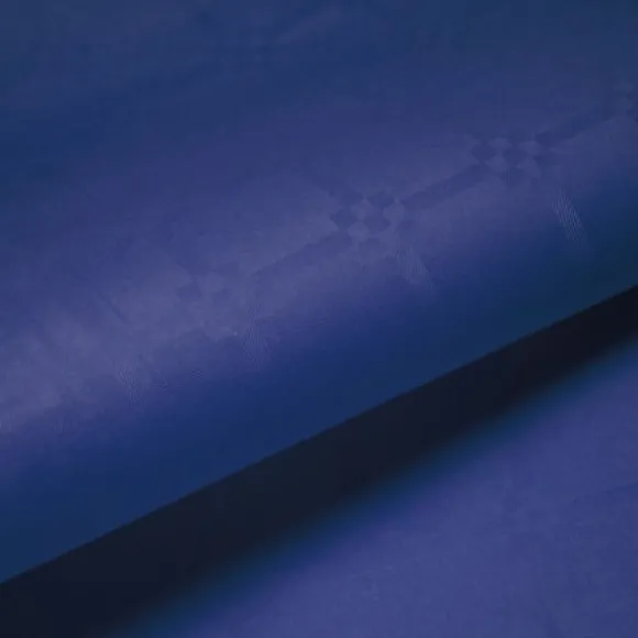 Rouleau de Nappe Damassé Bleu Vif 25 m