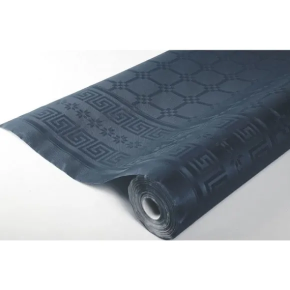 Rouleau de Nappe Damassé Gris Anthracite - 25 Mètres