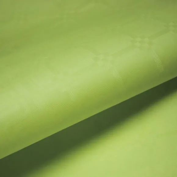 Rouleau de Nappe Damassé Vert Amande 50 m