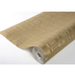 Rouleau de Nappe en papier Damassé - 6 mètres - Couleur Or