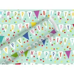 Rouleau de papier cadeau - 2 x 0,7 m - Fanions 