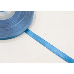 Rouleau de ruban en satin - 12 mm x 25 m - Couleur Blanc