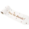 Ruban de Table - "Vive les Mariés !" - Rose Gold