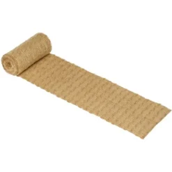 Ruban en jute naturel avec effet quadrillage - 15 cm x 3 m
