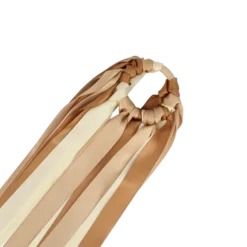 Ruban traditionnel en satin avec liseré doré - 1 cm x 5 m - Couleur Rose