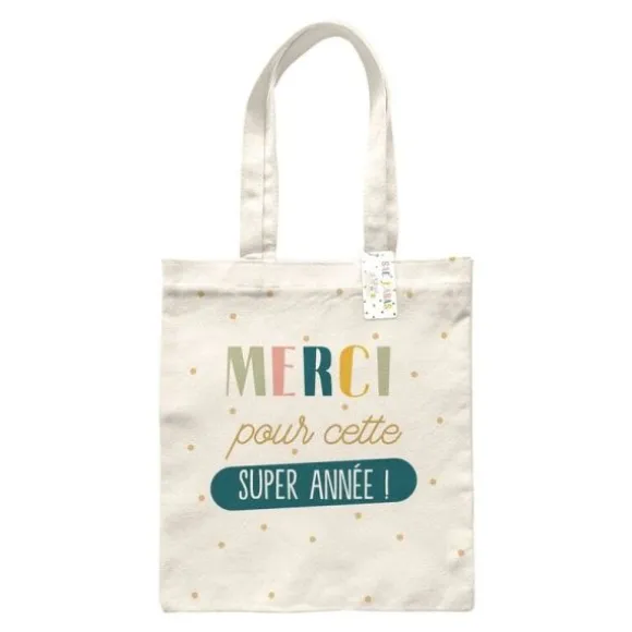 Sac cabas en coton - Merci pour cette super année - Collection Merci pour cette année