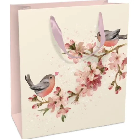 Sac cadeau en papier - Cherry Blossom Love - Taille M