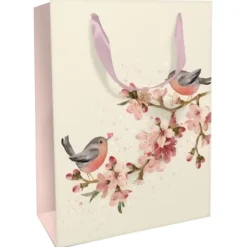 Sac cadeau en papier - Cherry Blossom Love - Taille L