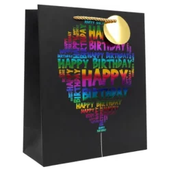 Sac cadeau en papier - Happy Birthday avec ballon - Taille M