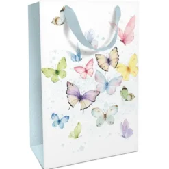 Sac cadeau en papier - Papillons - Taille M