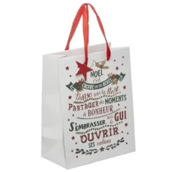 Sac Cadeaux de Noël - Impression de Mots - Petit Modèle