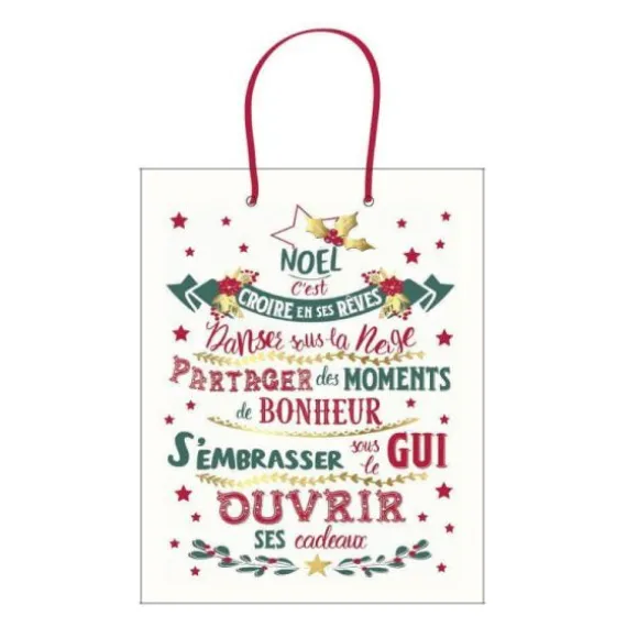 Sac Cadeaux de Noël - Impression de Mots - Petit Modèle