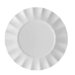 Sachet de 8 assiettes compostables Bruno Blanches - 21 cm