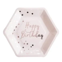 Sachet de 8 assiettes hexagonales