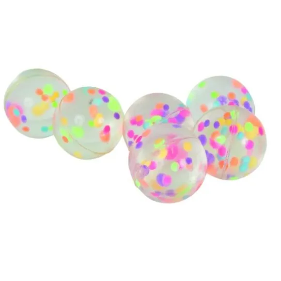 Sachet de 8 balles rebondissantes confettis