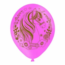 Sachet de 6 ballons Licorne Magique - Rose