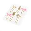 Sachet de 6 clips Amour - Or et Rose