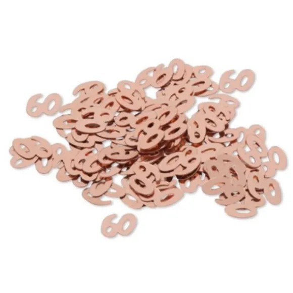 Sachet de confettis de table d'anniversaire "60 ans" - Rose gold