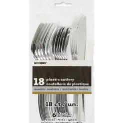 Sachet de 18 Couverts Réutilisables - Argent