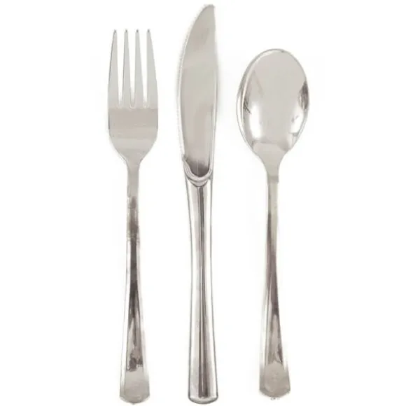 Sachet de 18 Couverts Réutilisables - Argent