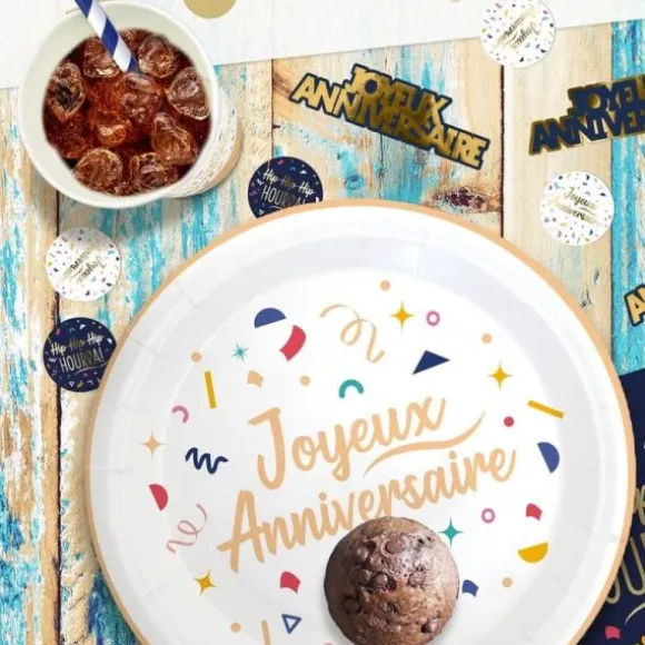 Sachet de 60 décorations de table - Joyeux Anniversaire - Collection Confettis
