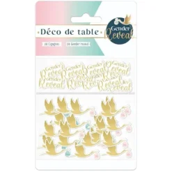 Sachet de 40 décorations de table - Fille ou Garçon ? - Collection Gender Reveal
