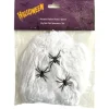 Sachet de 20 g de toile d'araignée blanche et ses 3 araignées