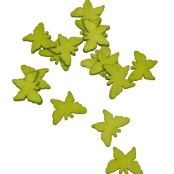 Sachet de 15 Papillons en Gomme Décoration de table - Vert Anis