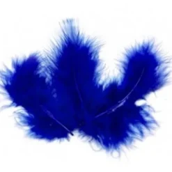 Sachet de 20 Plumes Décoratives - Bleu Roi