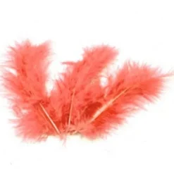Sachet de 20 Plumes Décoratives - Corail