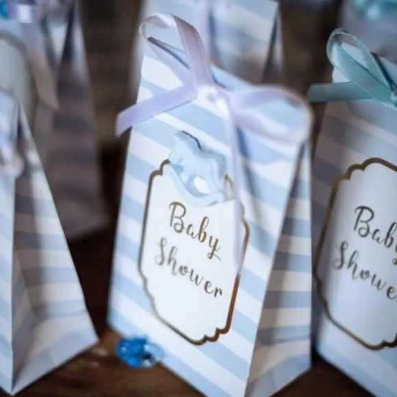 Sachet de 10 Pochettes Baby Shower - Bleu