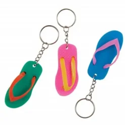 Sachet de 6 Porte-Clés en forme de Tong