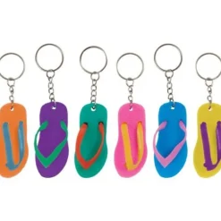 Sachet de 6 Porte-Clés en forme de Tong