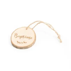 Sachet de 4 Rondins "Baptême" avec Ficelle