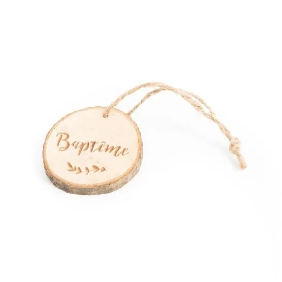Sachet de 4 Rondins "Baptême" avec Ficelle