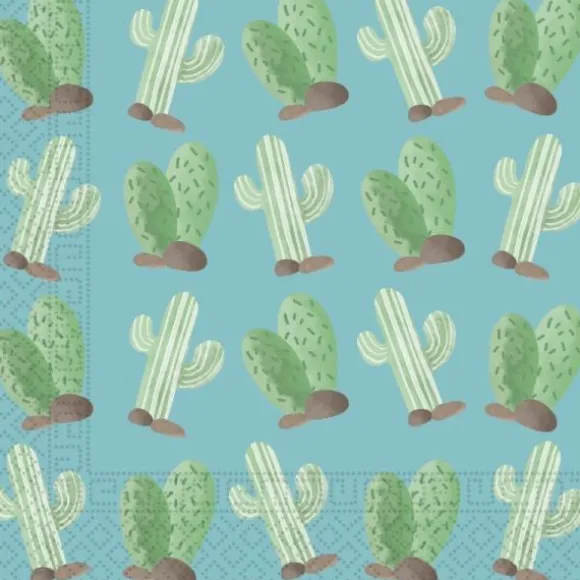 Sachet de 20 serviettes Cactus