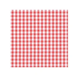 Sachet de 20 Serviettes Cocktail - Carreaux Vichy - Rouge