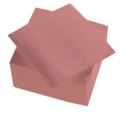 Sachet de 50 serviettes Cocktail - 25 x 25 cm - Rose Pétale