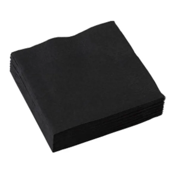 Sachet de 20 serviettes - Noir