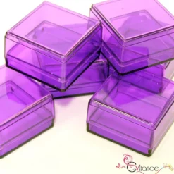 Sachet de Six Cubes en Plexiglas à Garnir de Dragées Couleur au Choix